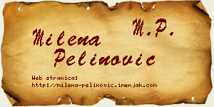 Milena Pelinović vizit kartica